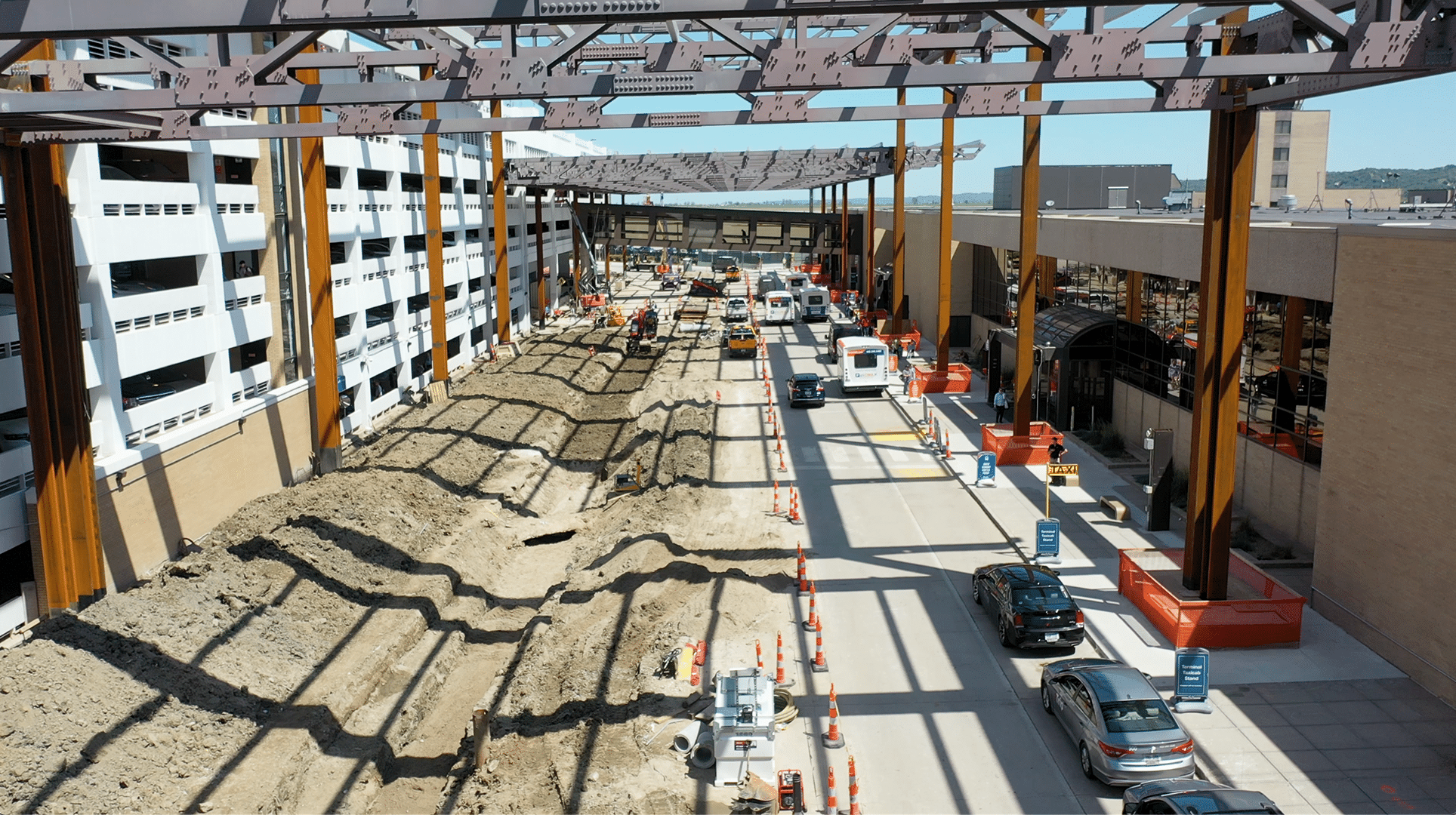 Main Drive of Eppley Airport Under Construction
